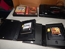 Vintage Sega Genesis 1601 16-Bit With 2 Controller & 11 Games Untested Parts