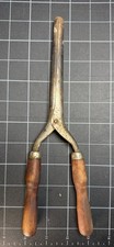 Vintage Antique Hair Curling Tongs Iron Wooden Handles Stove Heated 1920s