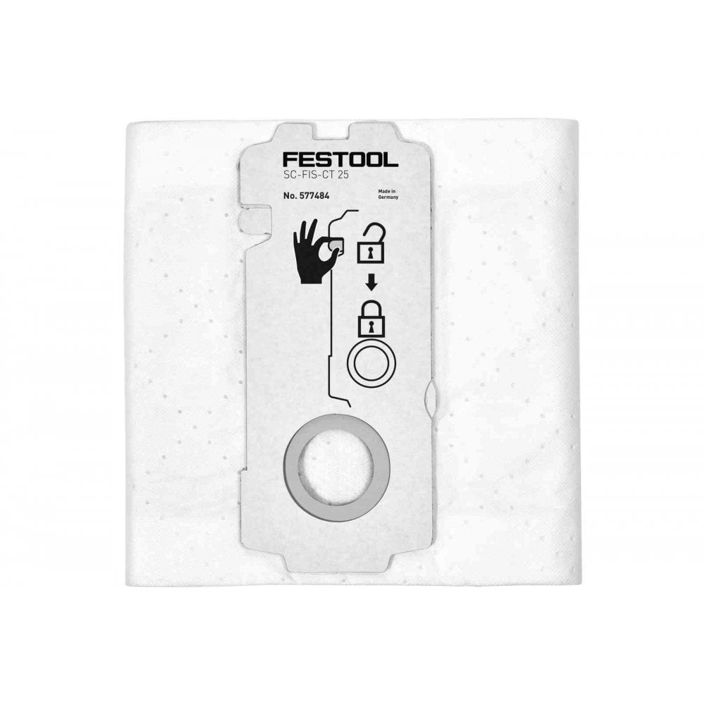 Festool Dust Extractor Vacuum Bag Longlife For Ct25 with ZIP 577484 Ct 25 - Image 5