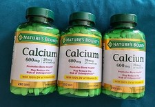3 Nature's Bounty Calcium 600mg 250 Tabs Each -EXP: 9/27 