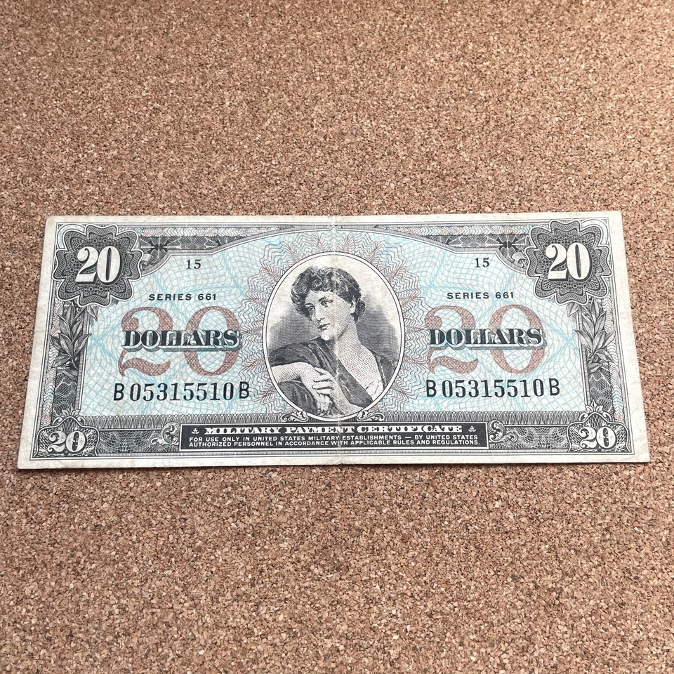 USA Military note. 20$ Serie 661 (1968-1969) Vietnam war. E25295 - Image 2 of 4