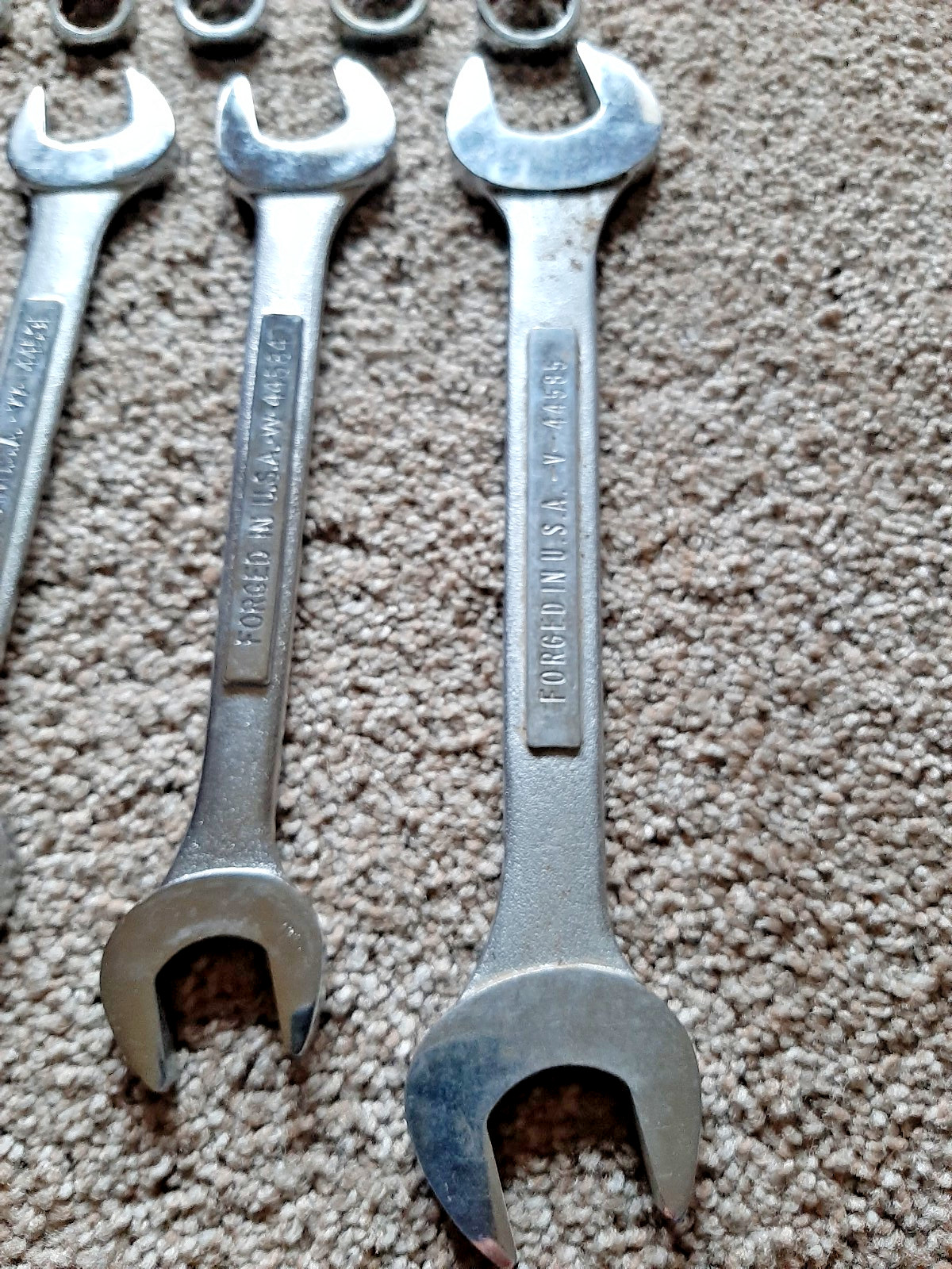 Vintage VA VV V series SEARS CRAFTSMAN 12pc SAE Wench Set 7/16" to 1" Forged USA