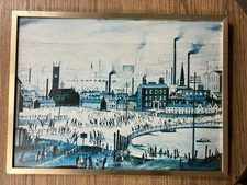 L S Lowry Painting “An Industrial Town” Framed Print, 62cm x 46cm.
