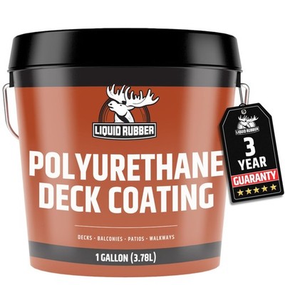 Liquid Rubber Polyurethane Deck Coating   10X Stronger Than Traditional De