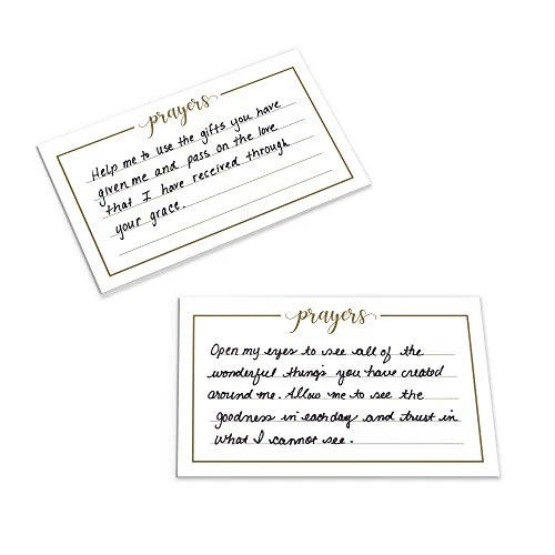 Caja Lillian Rose blanca envejecida con tarjetas de oración, 6,5", blanco roto (BX115) Foto 4 de 4