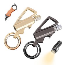 2 Pack Permanent Match Infinity Lighter with Multitool Keychain Bottle Opener...
