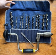 Full Set Of Auger Bits Wm Ridgway & Sons LTD with Stanley Ratchet Bit Brace No78