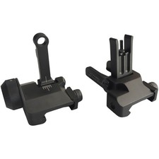 Tactical Front Rear Sight Metal Profile Flip-up Backup Folding Sights Set