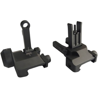 1 Pair Sights T actical Low Profile Metal Sights Folding Iron Front & Rear Se
