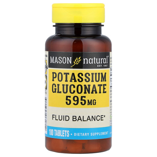 Potassium Gluconate, 595 mg, 100 Tablets