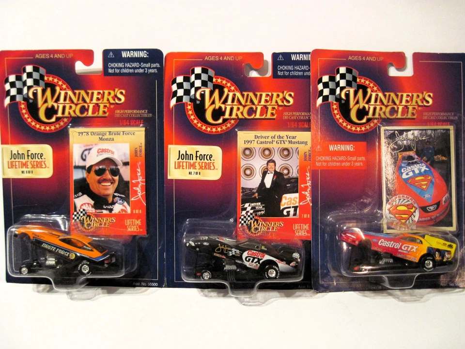 Lot 10 John Force NHRA Funny Cars Brute Force MONZA Superman Elvis Racing Champ. - Image 3 of 4