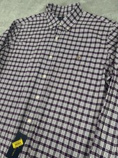 Ralph Lauren Mens XL Classic Fit Purple Plaid Button Down Long Sleeve Shirt