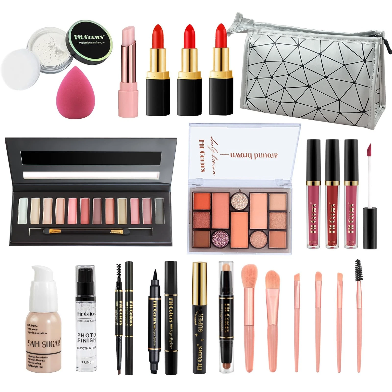 AllinOneMakeup Set, CosmeticMakeup Starter Set with Storage Bag, Portable...