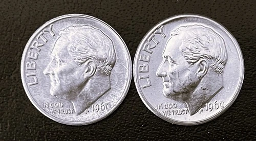 1960 P&D 10C silver  Roosevelt Dime Year Set  BU  (R016)