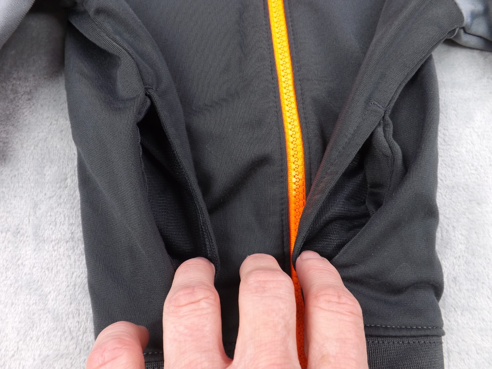 SACAI X NIKE Giacca Nike ragazzo taglia 2T bambino grigio arancione zip tasche basta fare grafica