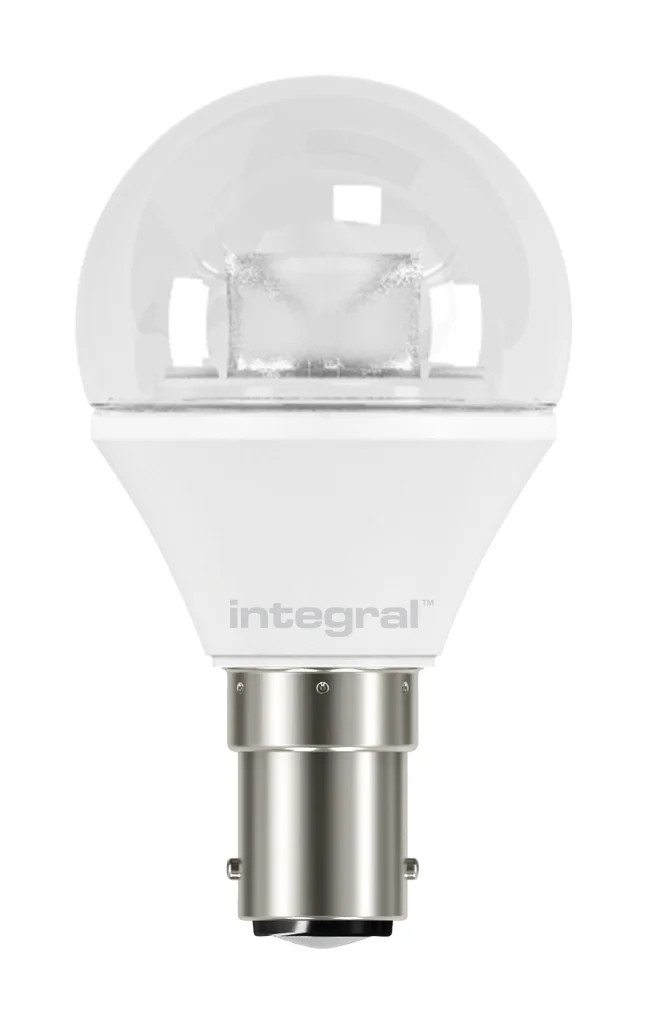 Clear 3.4w LED Golf Ball Bulb 2700K Non Dimmable B15 250lm =25w Integral