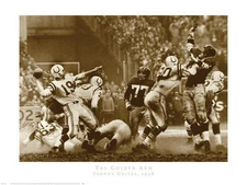 Colts Football 1958 Art Print - Johnny Unitas The Golden Arm Riger Poster 32x24