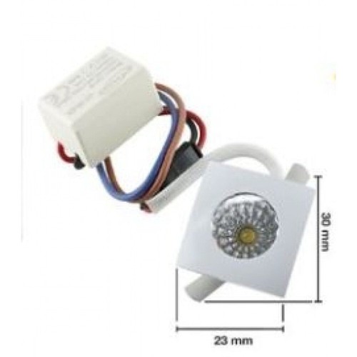 FARETTO INCASSO LED 1W SEGNAPASSO PUNTOLUCE 220V TONDO o QUADRO ARGENTO o BIANCO - Foto 10 di 13