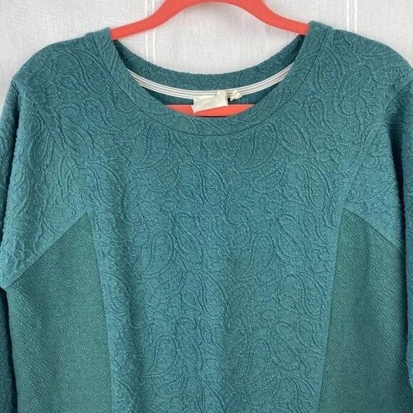 free-people-movement tunic crew neck shimmer texture sweatshirt
