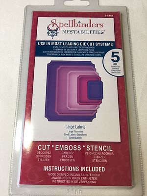 Spellbinders Nestabilities - Five Large Labels Dies - S4-168 - NEW  879216005686 | eBay