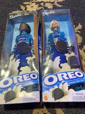 OREO SCHOOL TIME FUN: BOTH VERSIONS BARBIES~AA AND CAUCASIAN~Boxes Not Perfect