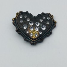 Heart Belt Buckle With Rhinestones
