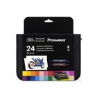 Winsor Newton Promarkers 24 Student Designer Colour Pens Case Edition Art Set