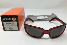NEW Spy Optic 43 Forty Three Cherry Red Sunglasses Grey Lens Wrap Around Gray