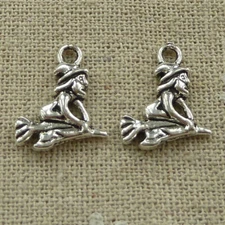 Free Ship 160 pcs tibetan silver witch charms 18X14mm L-3510
