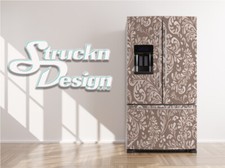 Fractal Fern Floral Design Fridge Freezer Wrap Side Door Vinyl Decal