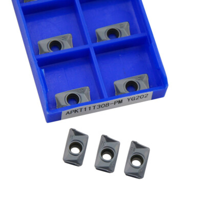 10PCS KinRite APKT11T308-PM YG202 Inserts Carbide Blades CNC Lathe Turning Tools