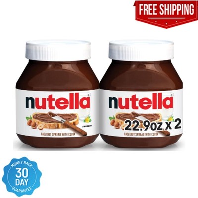 2 Pack Nutella Hazelnut Spread 22.9 Ounce Jars Perfect for Breakfast and Baking
