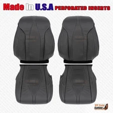 2019 - 2025 For Acura RDX Front Driver Passenger Perforated Leather Cover Black