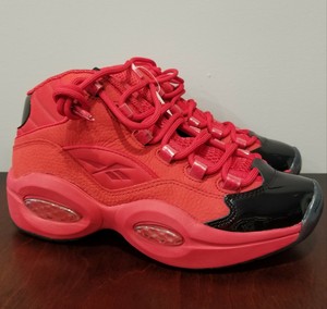 Reebok Question Mid Allen Iverson Big Kids Heart Over Hype Red Black Size 6 5 Ebay
