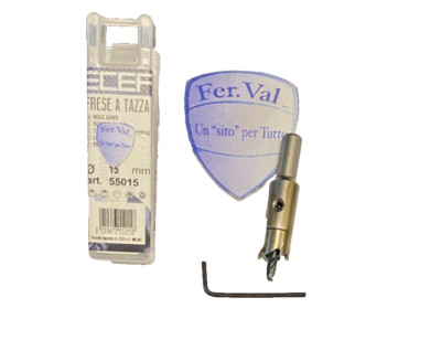 ECEF Fresa A TAZZA HSS 15 MM Schaft?stahl 15 MM Art.55015