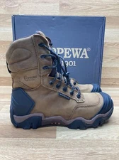 Chippewa Mens Cross Terrain 8in WP CT Hiker Bourbon Brown Leather Boots 8.5 A-1
