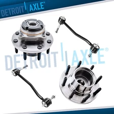 Front Wheel Bearing Hubs Sway Bars for 2000-2001 F-250 F-350 Super Duty SRW 4x4