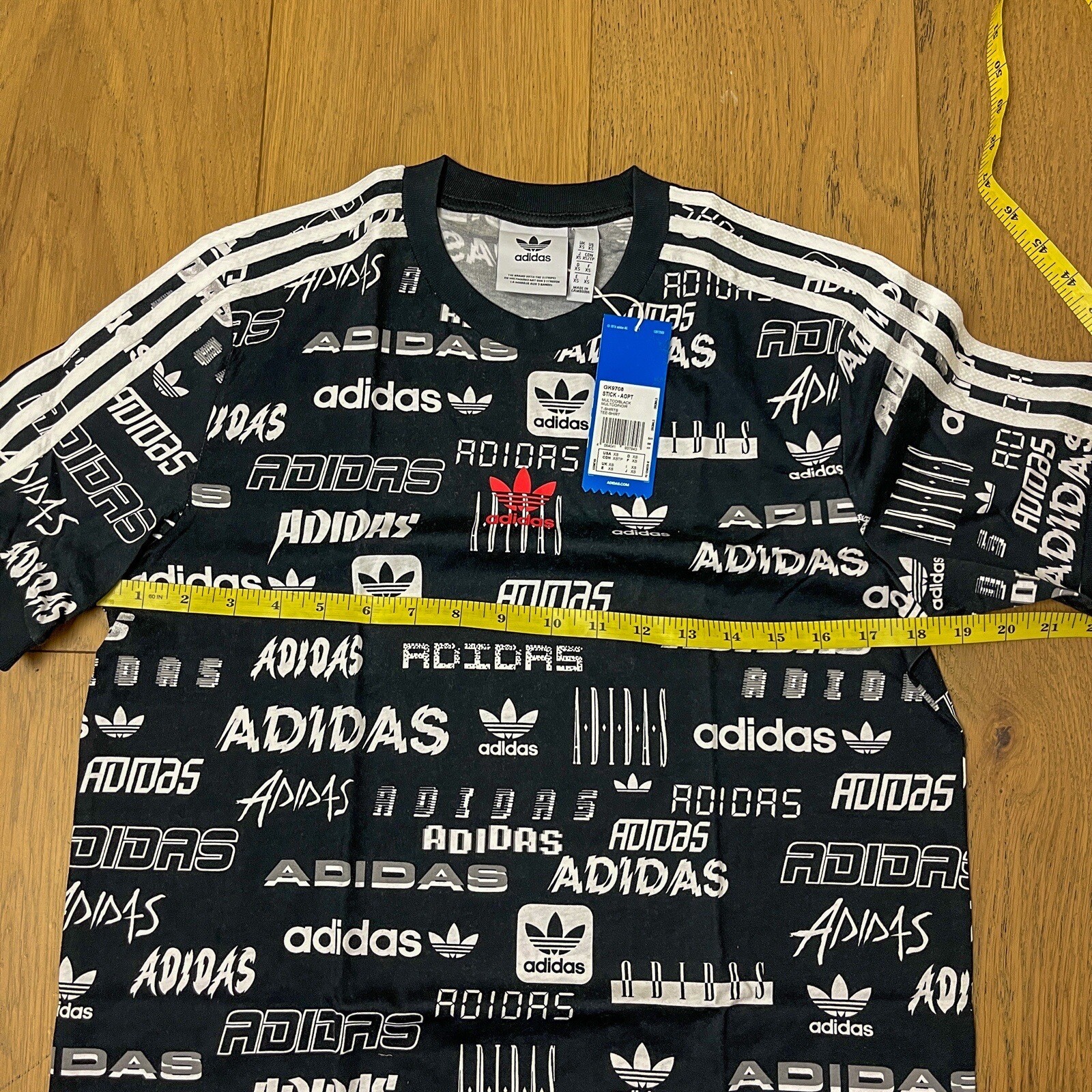 adidas XS Mens TShirt Logo Print Design Short Sleeved Cotton Tee eBay