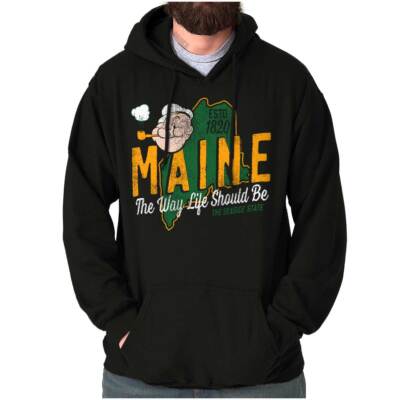 Popeye Maine ME State The Way Life Should Be Hoodie Hooded Sweatshirt Men Women