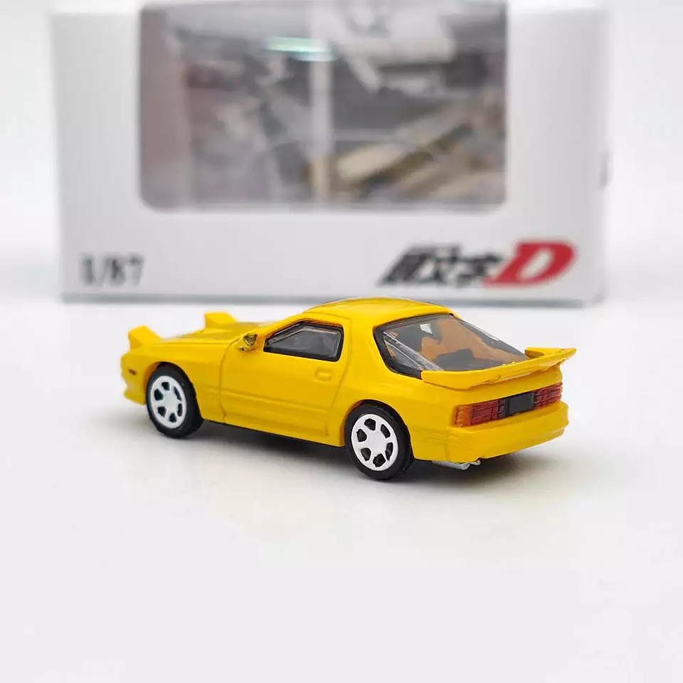 LF 1/87 Mazda Fc3s Initial D Diecast Toys Car Model Miniature Vehicle Hobby Gift - Photo 3/4