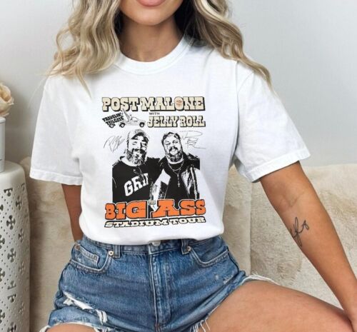 Vintage Post Malone Big Ass Stadium Tour Jelly Roll Shirt, Country Music Shirt - Picture 4 of 7