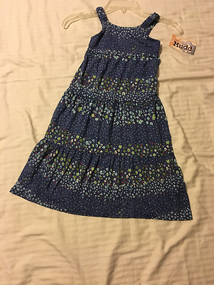 Mudd: Girl Maxi Dress, Lined Front Bodice, Elastic Straps & Back:  Blue/Floral, 4 | eBay