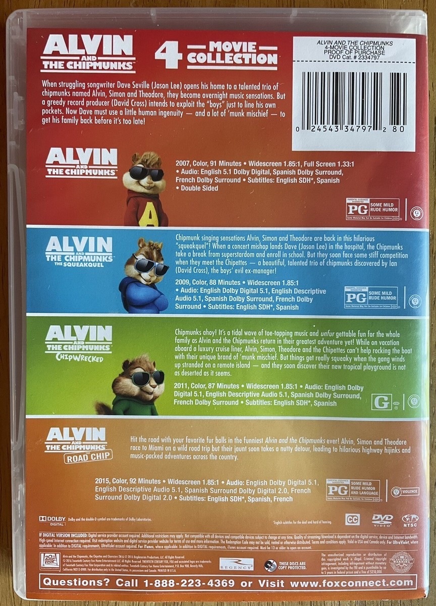 Jason Lee Autograph Alvin and the Chipmunks: 4-Movie Collection
