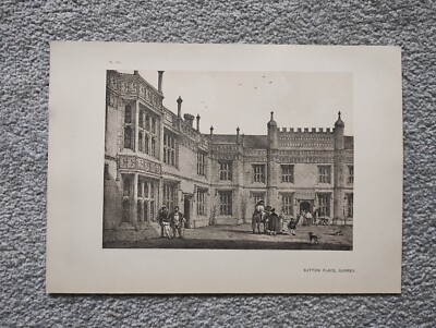 Sutton Place, Surrey - antiker Druck - 1906