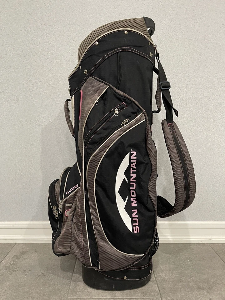 Sun Mountain S-One Women’s Golf Bag 14 Dividers Black/Gray/Pink - Image 2 of 4