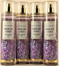 QTY 4 - Bath  Body Works FRESH CUT LILACS Fine Fragrance Body Mist Spray 8Oz