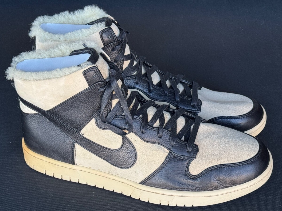 NIKE Dunk High Lux SP Sherpa Sneaker Shoes (744301-002) Size 16