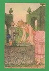 Vintage Fantasy Art Postcard Scene From "The Frog Prince"