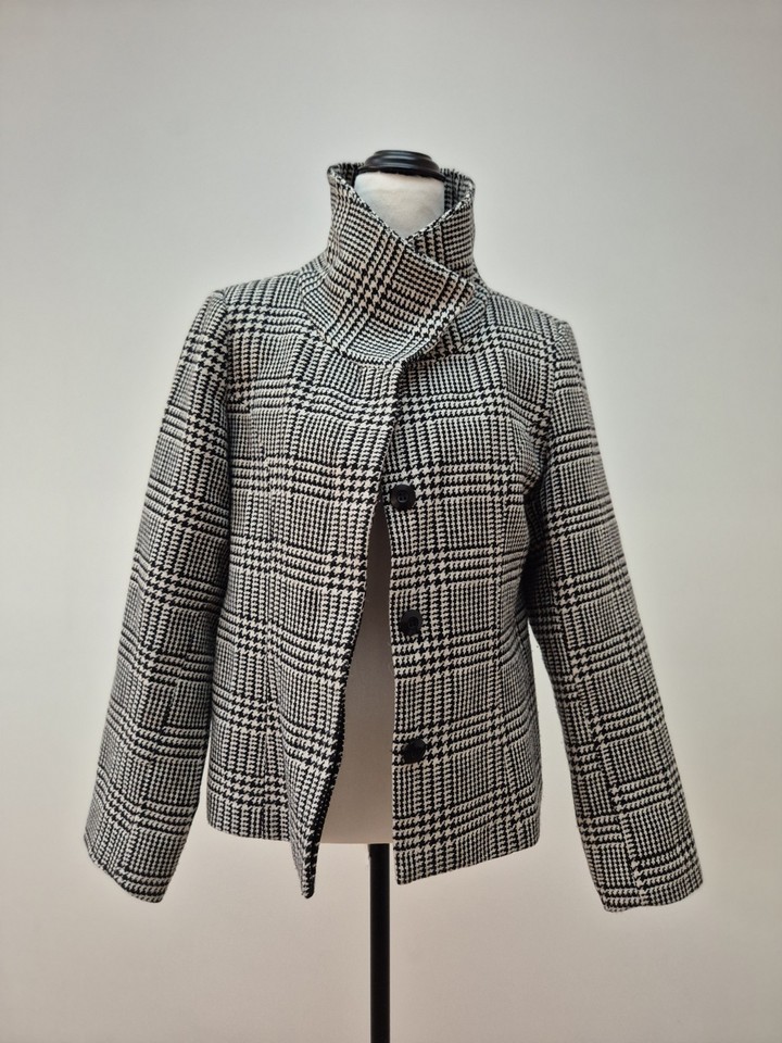 EVENTS Vintage Wool Blend Houndstooth Jacket Size 10 Excellent Condition