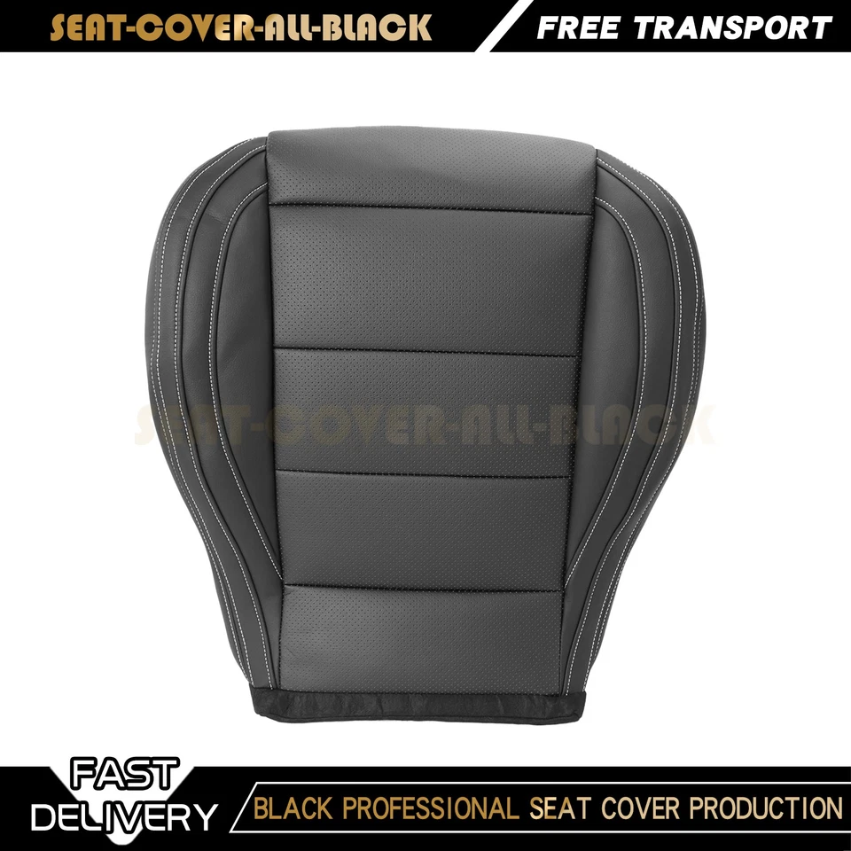 Fits 2015 2016 2017 - 2023 Ford Mustang GT Front Bottom Top Leather Covers Black - Изображение 3 из 4